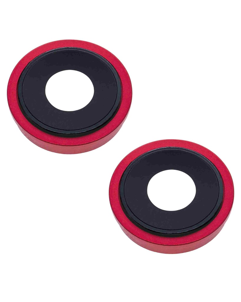 Lentille caméra arrière avec support compatible iPhone 13 et 13 Mini - Aftermarket Plus - Rouge