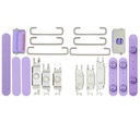 Kit boutons Power-Volume-Switch compatible iPhone 12 - Violet