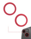 Anneau de protection lentille caméra arrière compatible iPhone 13 et 13 Mini - 2 pièces - Rouge