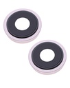 Lentille caméra arrière avec support compatible iPhone 13 et 13 Mini - Real Sapphire Premium - Rose