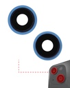 Lentille caméra arrière avec support compatible iPhone 13 et 13 Mini - Real Sapphire Premium - Bleu