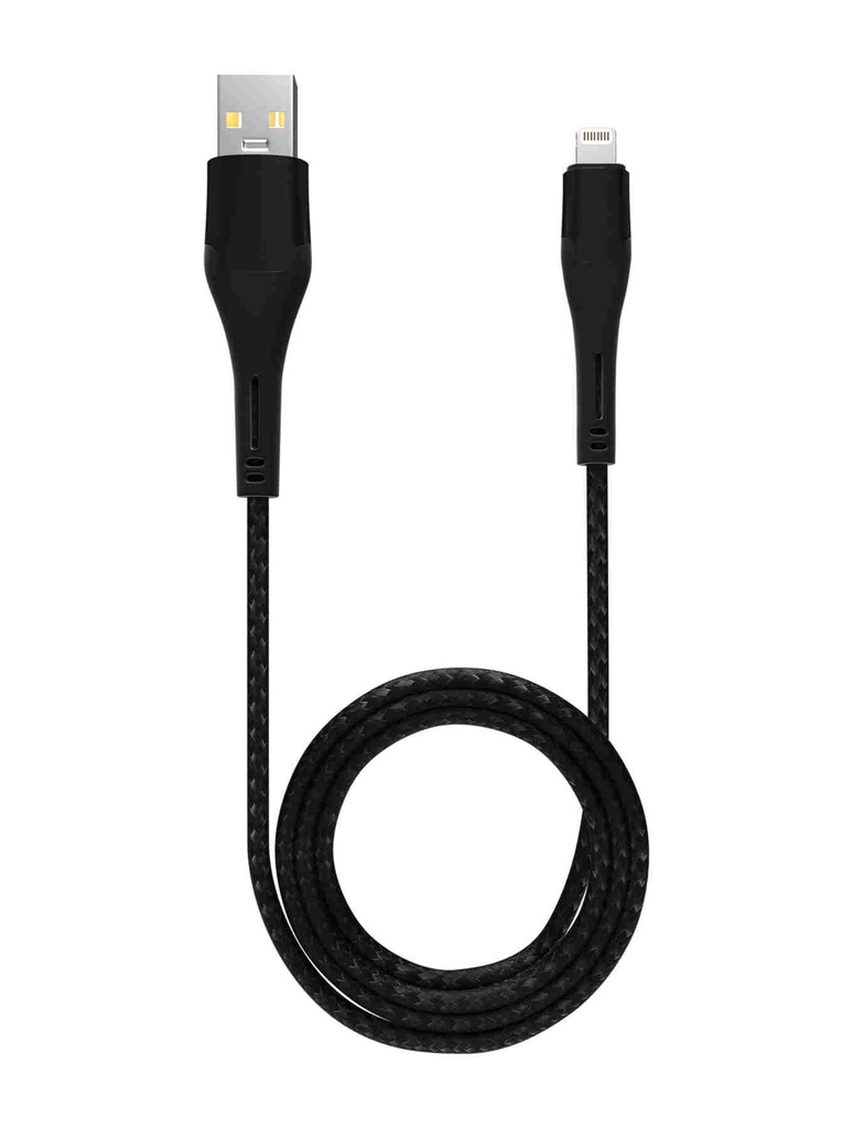 Câble MFI Lightning vers USB Type A - 1m - Ampsentrix - Alpha - Noir