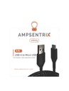Câble Micro-USB vers USB-A - 2m - Ampsentrix - Infinity - Noir
