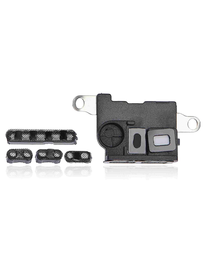 Pack de 10 grilles anti-poussière micro et haut-parleur compatible iPhone 11 Pro Max - Noir