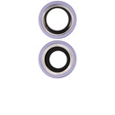 Lentille caméra arrière avec support compatible iPhone 12 et 12 Mini - Aftermarket Plus - Violet