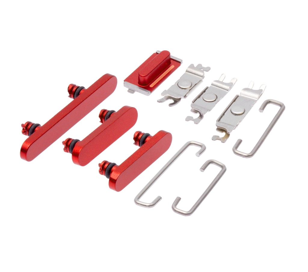 Boutons Power, Volumes et Switch compatibles iPhone 13 - 13 Mini - Rouge