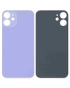 Vitre arrière avec adhésif 3M compatible iPhone 12 Mini - sans logo - Fente large pour caméra - Violet