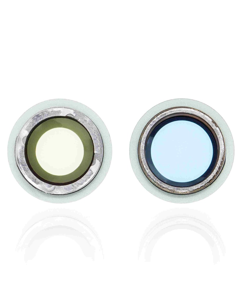 Pack de 10 lentilles caméra arrière avec support compatible iPhone 12 et 12 Mini - Aftermarket Plus - Vert