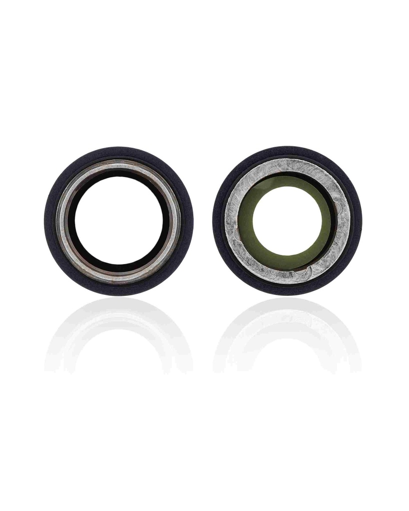 Pack de 10 lentilles caméra arrière avec support compatible iPhone 12 et 12 Mini - Aftermarket Plus - Noir