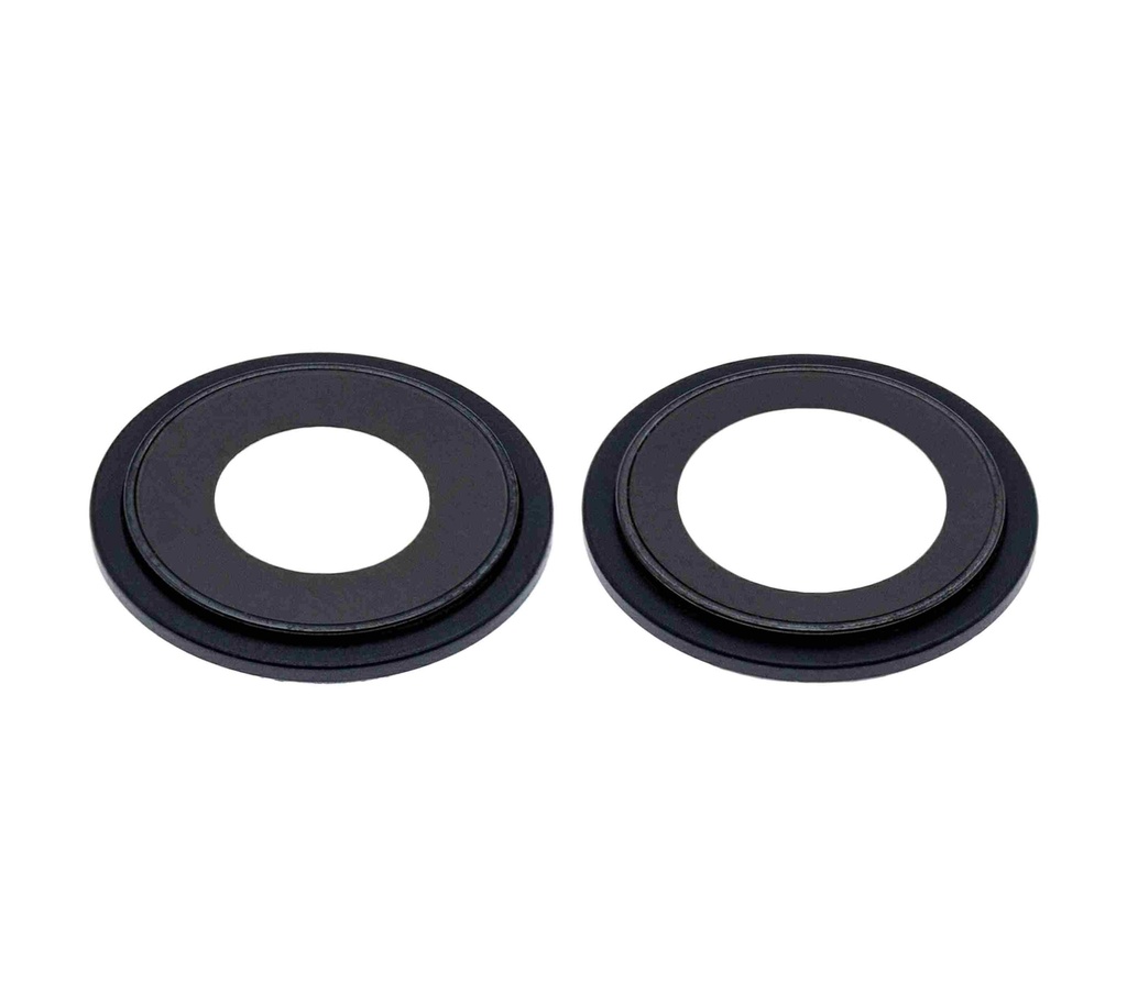 Pack de 10 lentilles caméra arrière avec support compatible iPhone 12 et 12 Mini - Aftermarket Plus - Noir