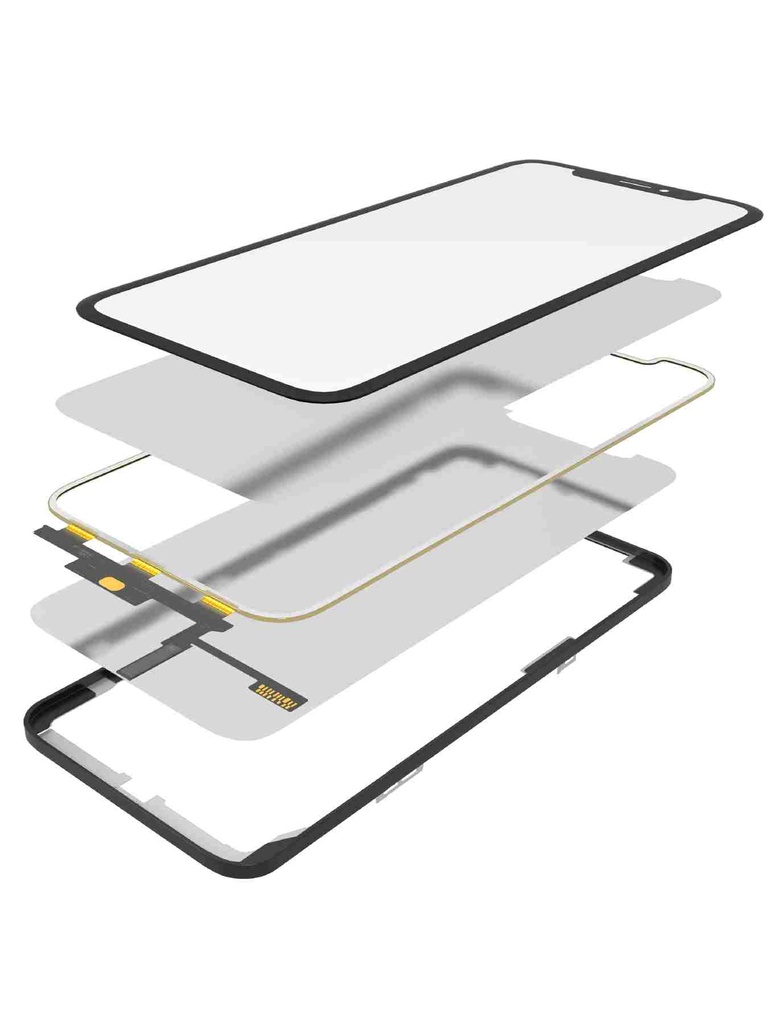 4 en 1 vitre tactile avec double OCA préinstallé et Short touch - compatible iPhone XS Max - OCA Master