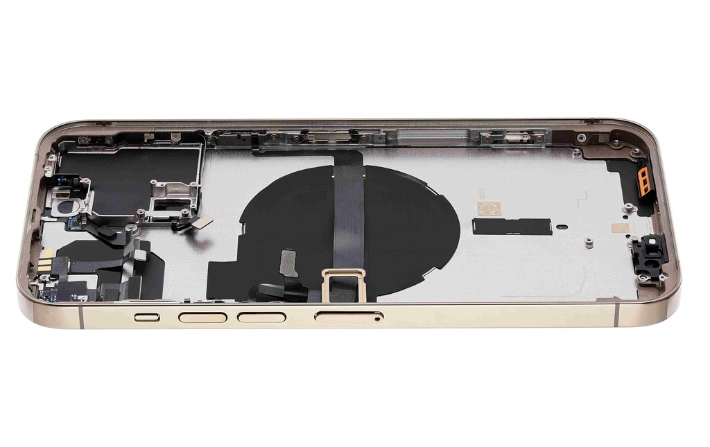 Chassis avec nappes compatible iPhone 13 Pro Max - sans logo - Aftermarket Plus - Or