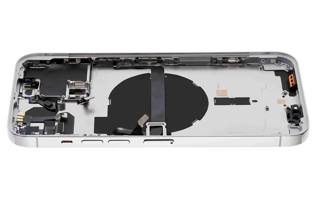 Chassis avec nappes compatible iPhone 13 Pro Max - Version internationale - sans logo - Aftermarket Plus - Argent