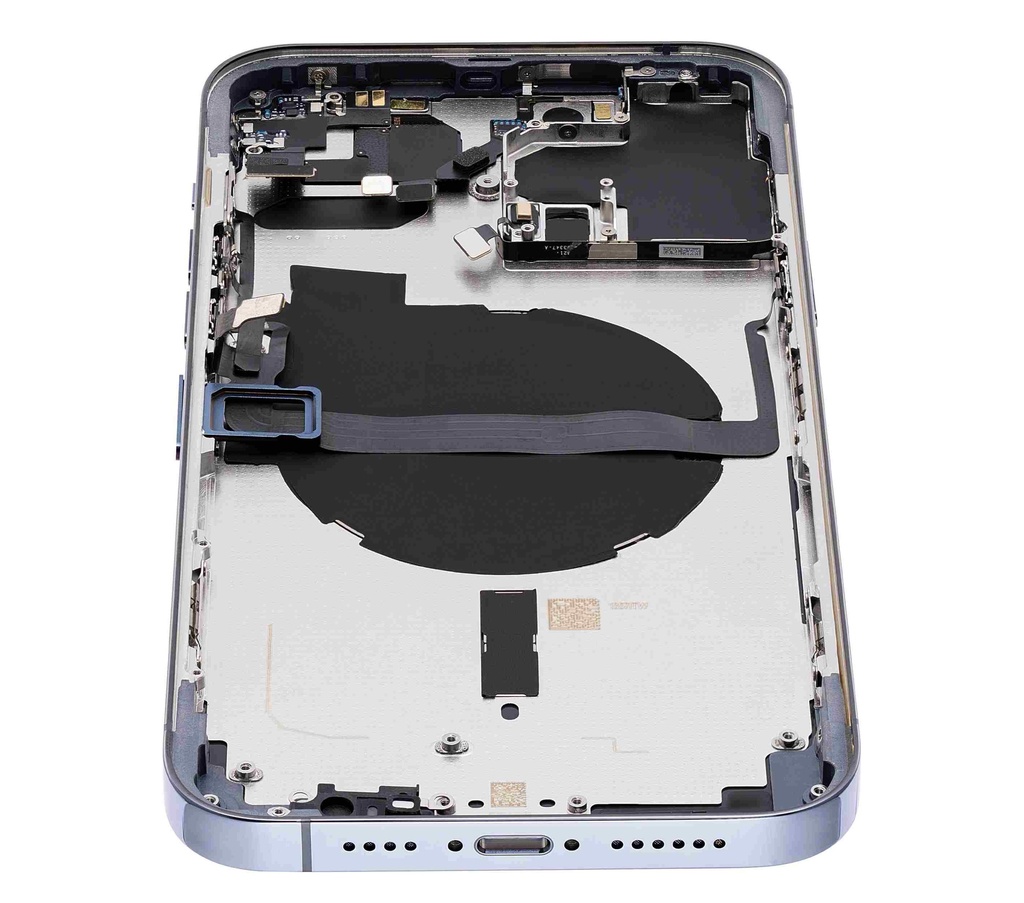 Chassis avec nappes compatible iPhone 13 Pro Max - Version internationale - sans logo - Aftermarket Plus - Bleu Sierra