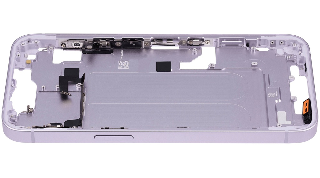 Châssis central avec boutons Power et Volumes compatible iPhone 14 - Version internationale - Aftermarket Plus - Purple