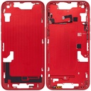 Châssis central avec boutons Power et Volumes compatible iPhone 14 - Version internationale - Aftermarket Plus - Rouge