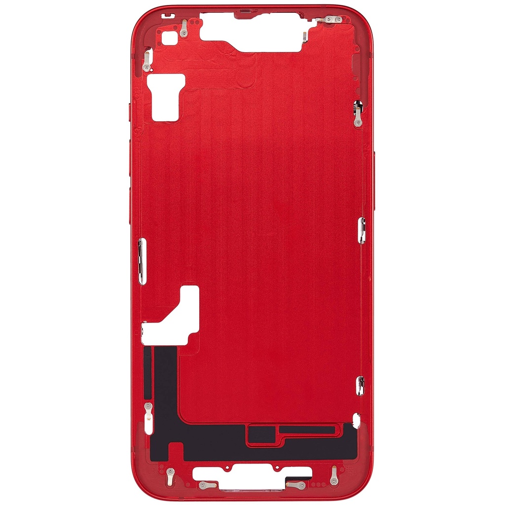 Châssis central avec boutons Power et Volumes compatible iPhone 14 - Version internationale - Aftermarket Plus - Rouge