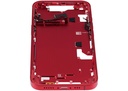 Châssis central avec boutons Power et Volumes compatible iPhone 14 - Version internationale - Aftermarket Plus - Rouge