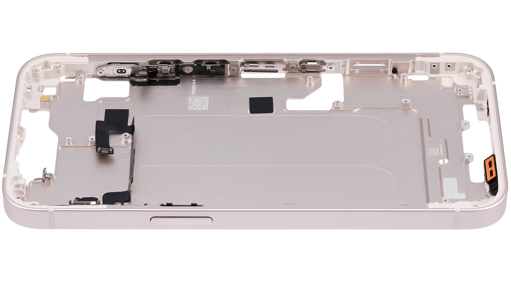 Châssis central avec boutons Power et Volumes compatible iPhone 14 - Version internationale - Aftermarket Plus - Starlight