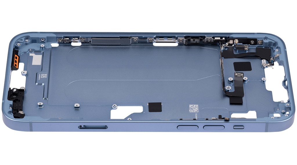 Châssis central avec boutons Power et Volumes compatible iPhone 14 Plus - Version internationale - Aftermarket Plus - Bleu