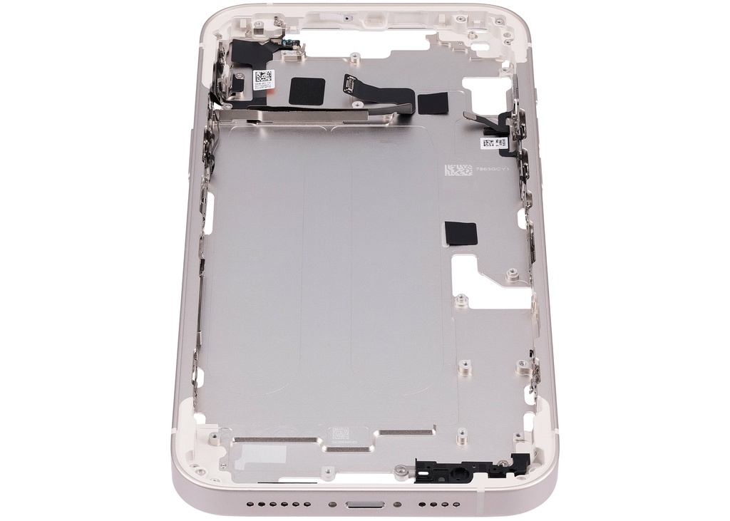 Châssis central avec boutons Power et Volumes compatible iPhone 14 Plus - Version internationale - Aftermarket Plus - Starlight