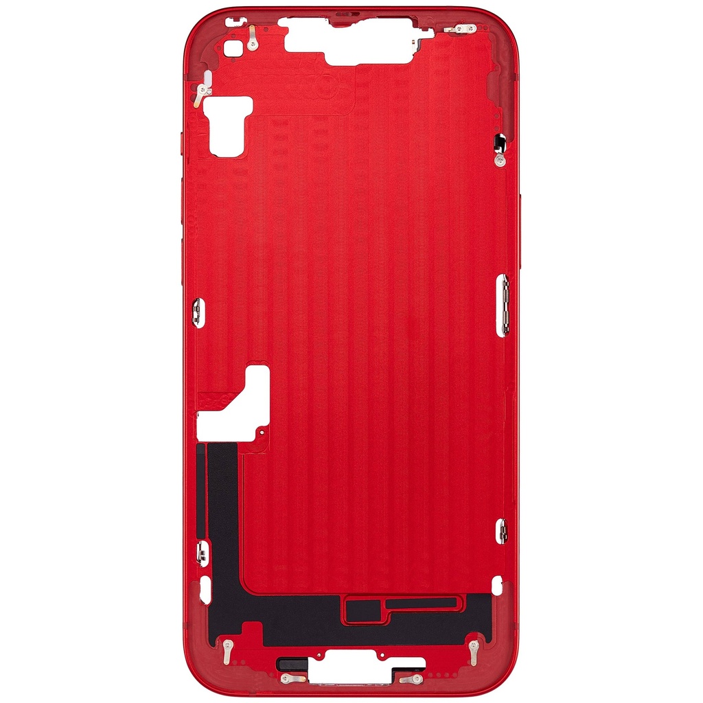 Châssis central avec boutons Power et Volumes compatible iPhone 14 Plus - Version internationale - Aftermarket Plus - Rouge