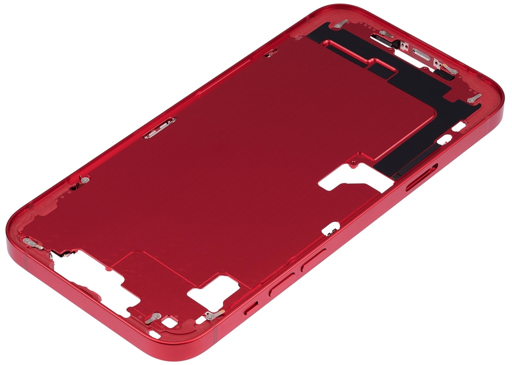 Châssis central avec boutons Power et Volumes compatible iPhone 14 Plus - Version internationale - Aftermarket Plus - Rouge