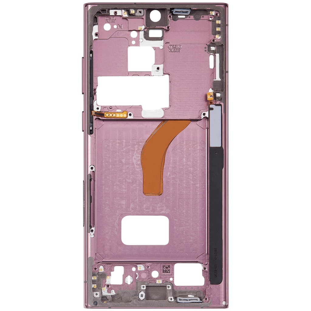 Châssis central compatible SAMSUNG S22 Ultra 5G - Version US et Internationale - Burgundy