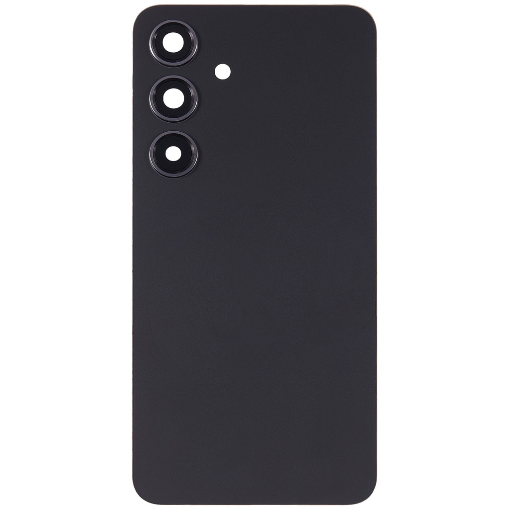 Vitre arrière avec lentille caméra compatible SAMSUNG S24 5G - Sans logo - Aftermarket Plus - Onyx Black