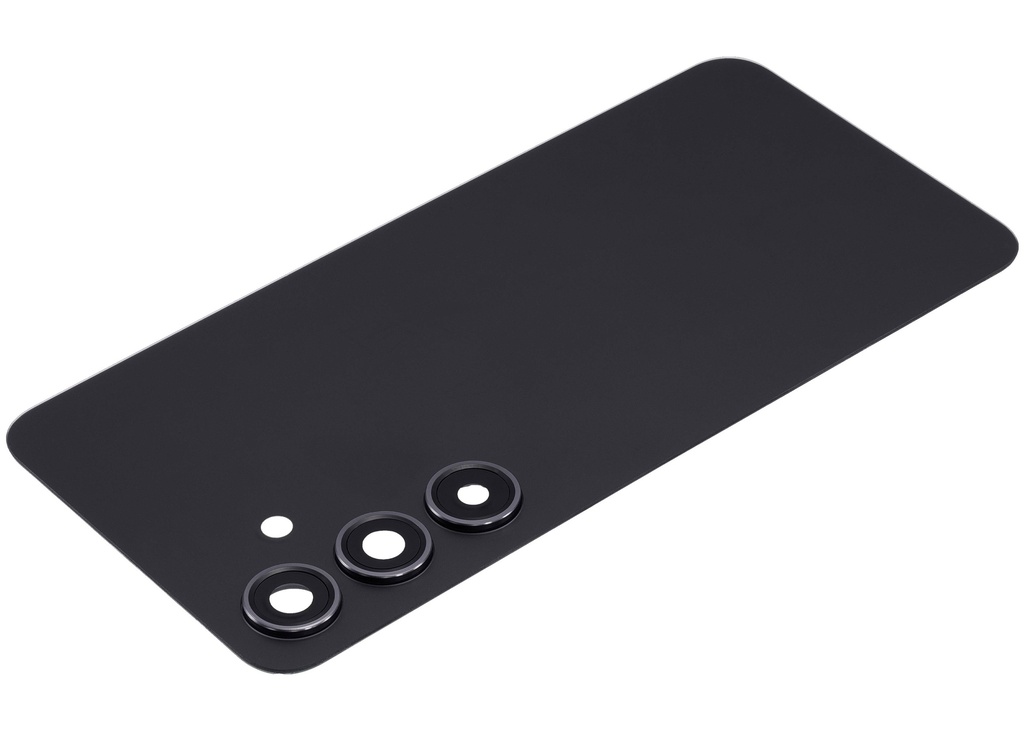 Vitre arrière avec lentille caméra compatible SAMSUNG S24 5G - Sans logo - Aftermarket Plus - Onyx Black