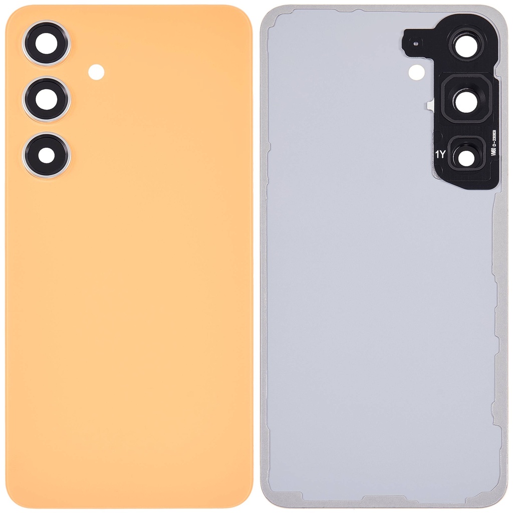 Vitre arrière avec lentille caméra compatible SAMSUNG S24 5G - Sans logo - Aftermarket Plus - Sandstone Orange