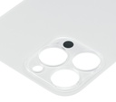 Vitre arrière compatible pour iPhone 13 Pro Max - Sans logo - Argent