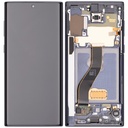 Bloc écran OLED avec châssis compatible pour SAMSUNG Note 10 - Aftermarket Plus - Aura Noir