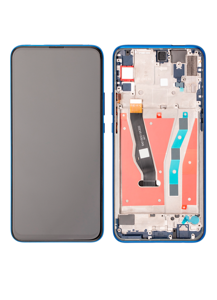 Assemblage LCD avec cadre compatible pour Huawei Y9 Prime (2019) (reconditionné) (bleu saphir)