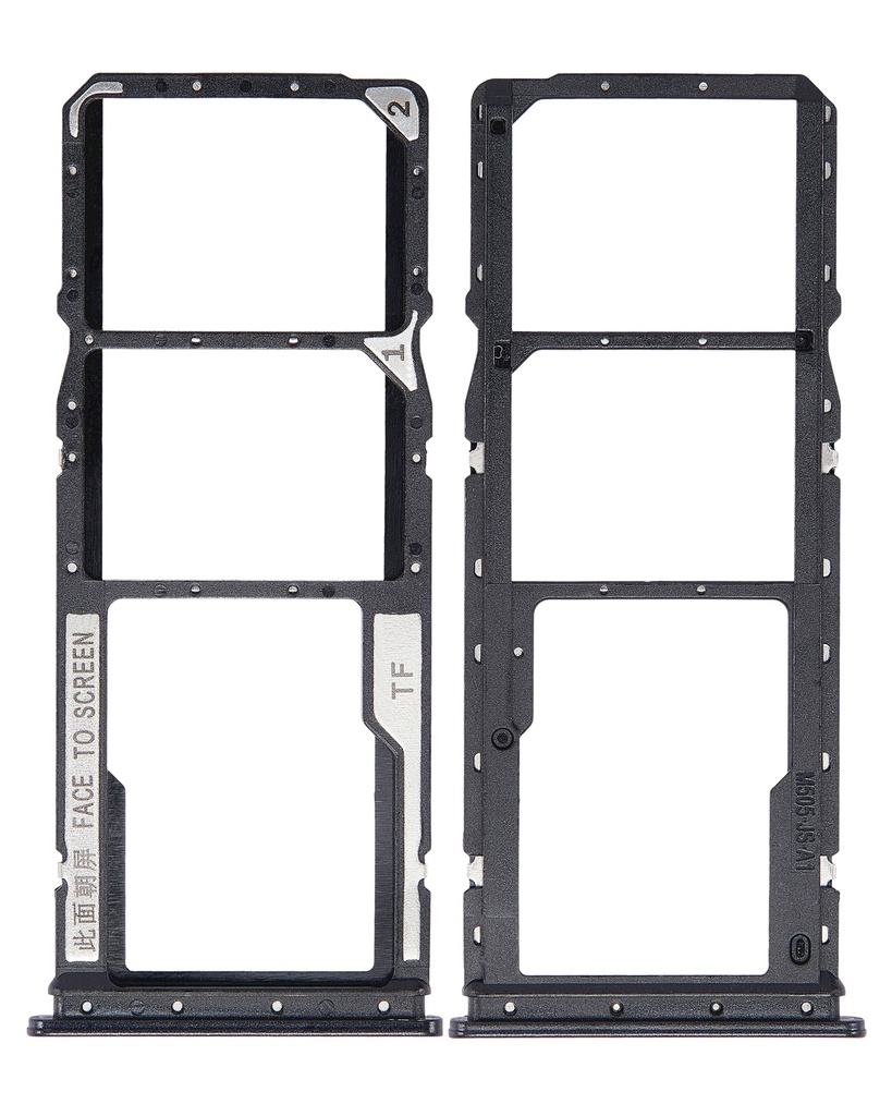 Tiroir SIM (Dual) pour Xiaomi Redmi 9C / 9A - Noir