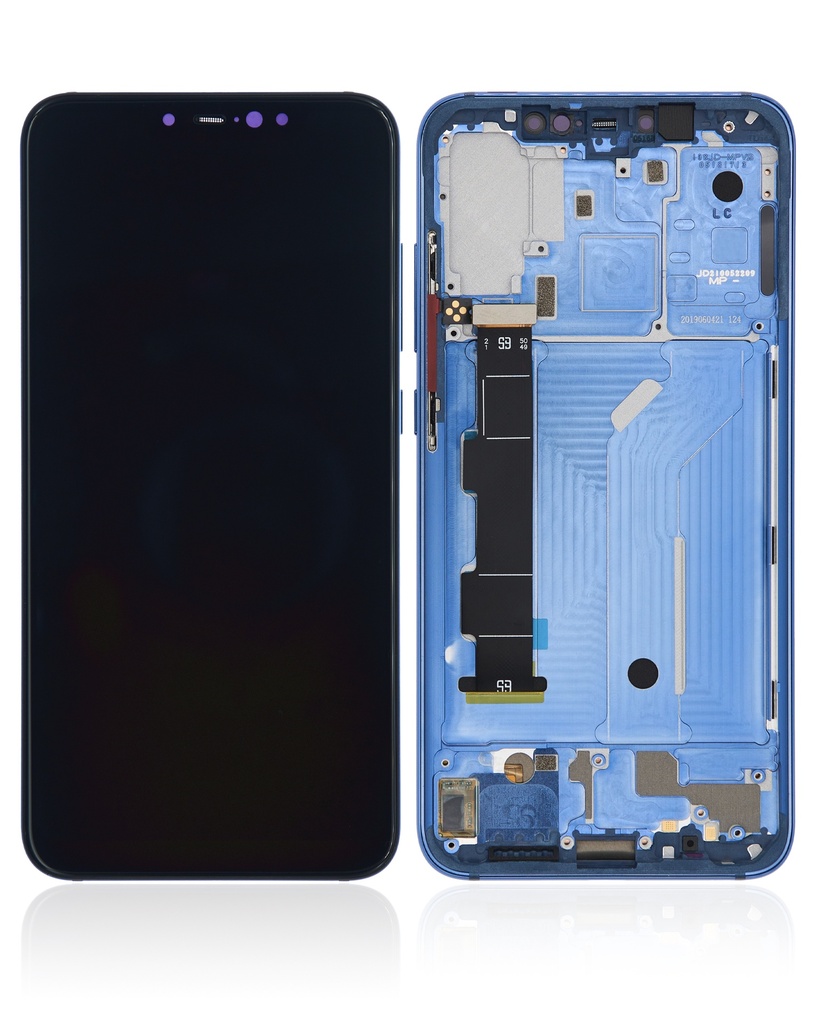 Bloc écran OLED avec châssis pour Xiaomi Mi 8 - Aftermarket Plus - Bleu