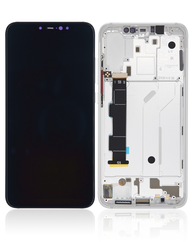 Bloc écran OLED avec châssis pour Xiaomi Mi 8 - Aftermarket Plus - Blanc