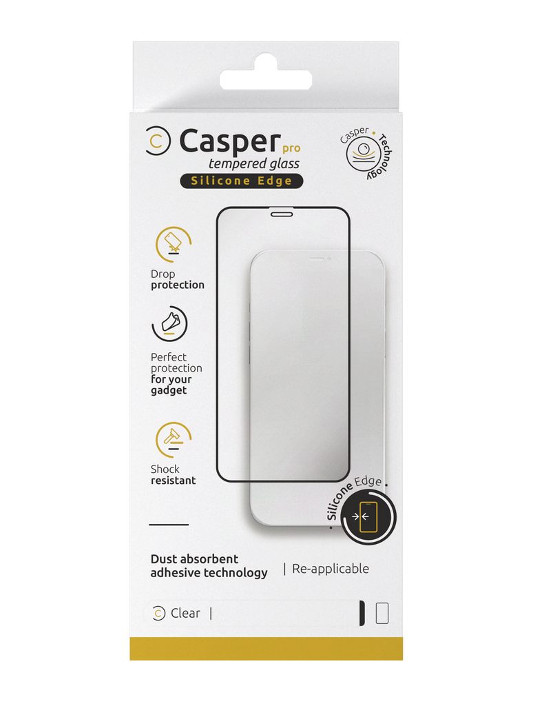 Verre trempé Clair compatible iPhone 14 Pro Max Apple - Casper Pro Silicone