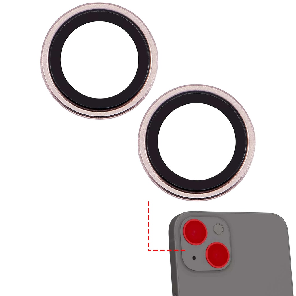 Protection caméra compatible iPhone 13 - 13 Mini Apple - Casper - Rose