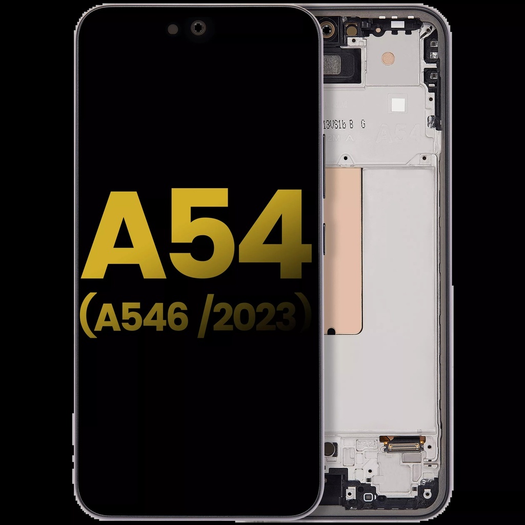Bloc écran OLED avec châssis compatible Samsung Galaxy A54 5G A546 2023 - Version international et US - Reconditionné - Graphite