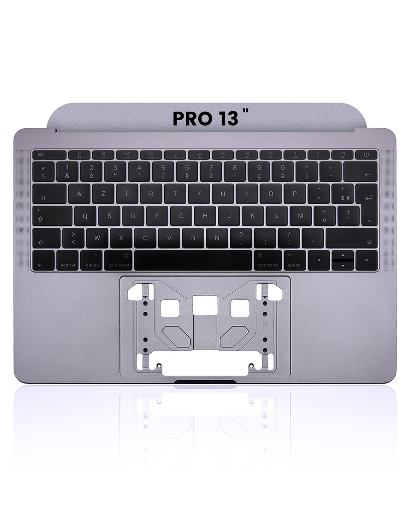 Top case avec clavier AZERTY pour MacBook Pro 13" Retina A1708 - Fin 2016 - Milieu 2017 - Space Gray