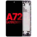 Bloc écran OLED avec châssis compatible SAMSUNG A72 - A725 2021 - 6,36" - Aftermarket Plus - Violet