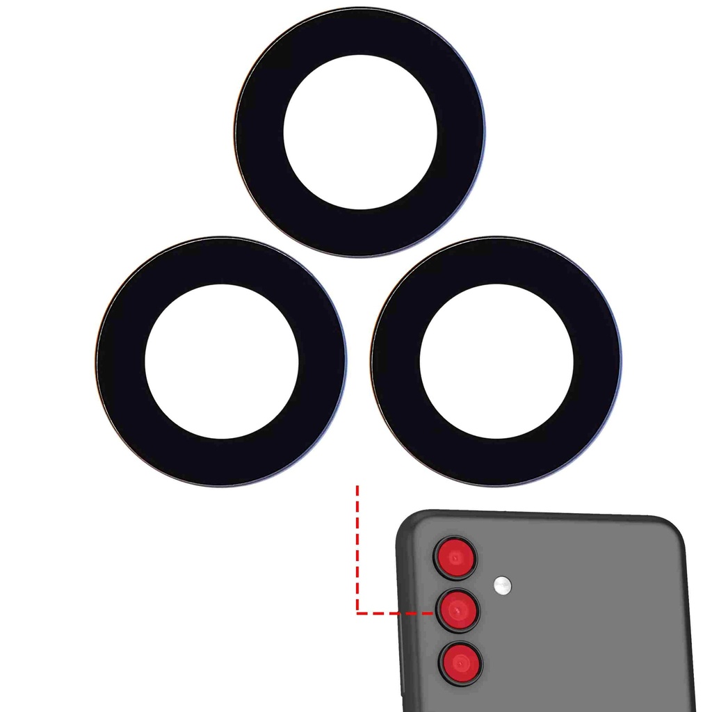 Lentille caméra arrière - verre seul avec adhésif - compatible SAMSUNG A24 - A245