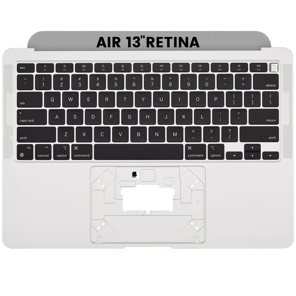 Top case avec clavier AZERTY pour MacBook Air 13" Retina A2337 - Fin 2020 - Argent