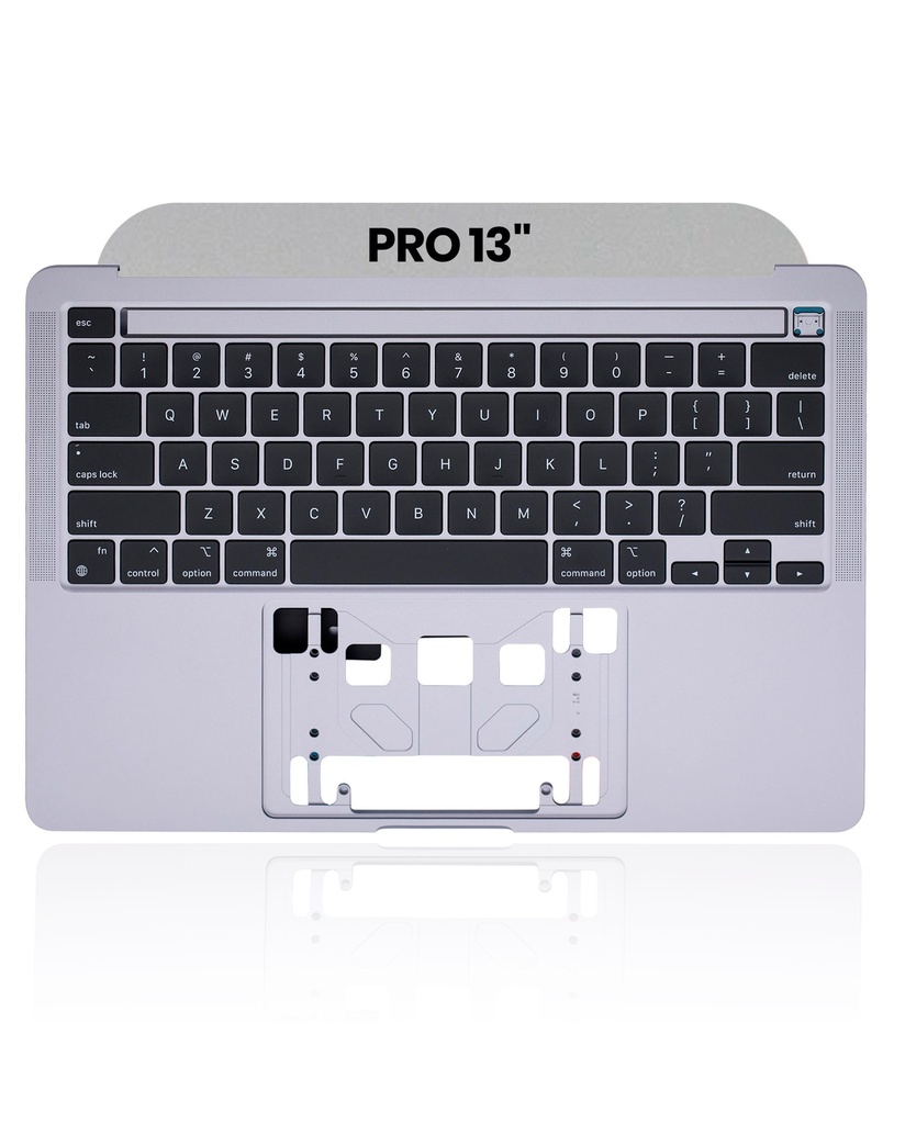 Top case avec clavier AZERTY pour MacBook Pro 13" A2338 - Fin 2020 - Gris