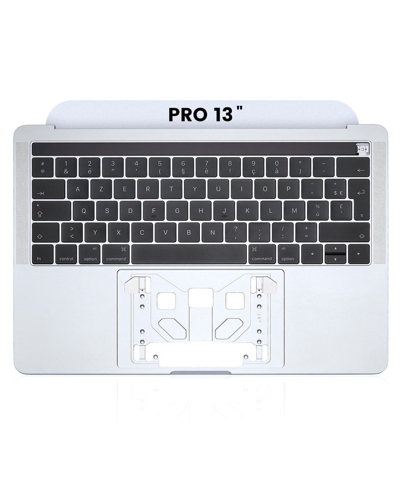 Top case avec clavier AZERTY pour MacBook Pro 13" A1706 - Fin 2016 - Milieu 2017 - Argent