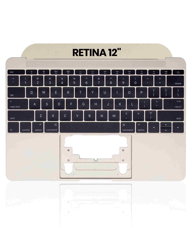 Top Case avec clavier rétroéclairé AZERTY pour Macbook Retina 12" - A1534-2015 OR