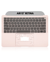 Top case avec clavier AZERTY pour MacBook Air 13" Retina A1932 - Fin 2018 - Début 2019 - Milieu 2019 - Or