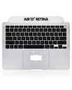 Top case avec clavier AZERTY pour MacBook Air 13" Retina A2179 - Début 2020 - Argent