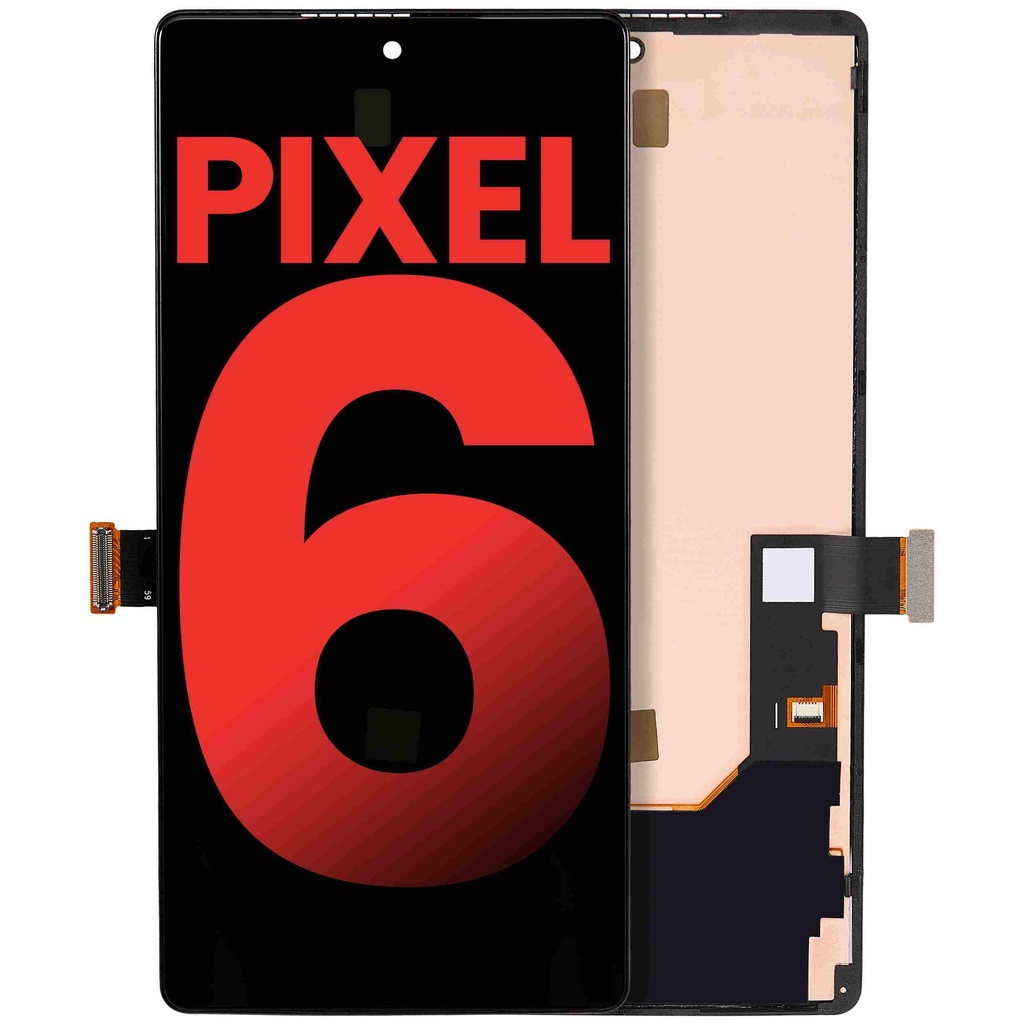 Bloc écran OLED avec châssis - sans capteur d'empreintes - compatible Google Pixel 6 - Aftermarket Plus - Toutes couleurs
